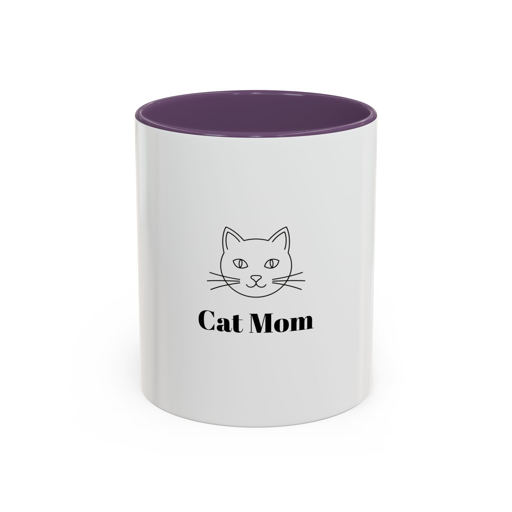 Cat Mom Coffee Mug — Cute Cat Face Gift (11oz & 15oz)
