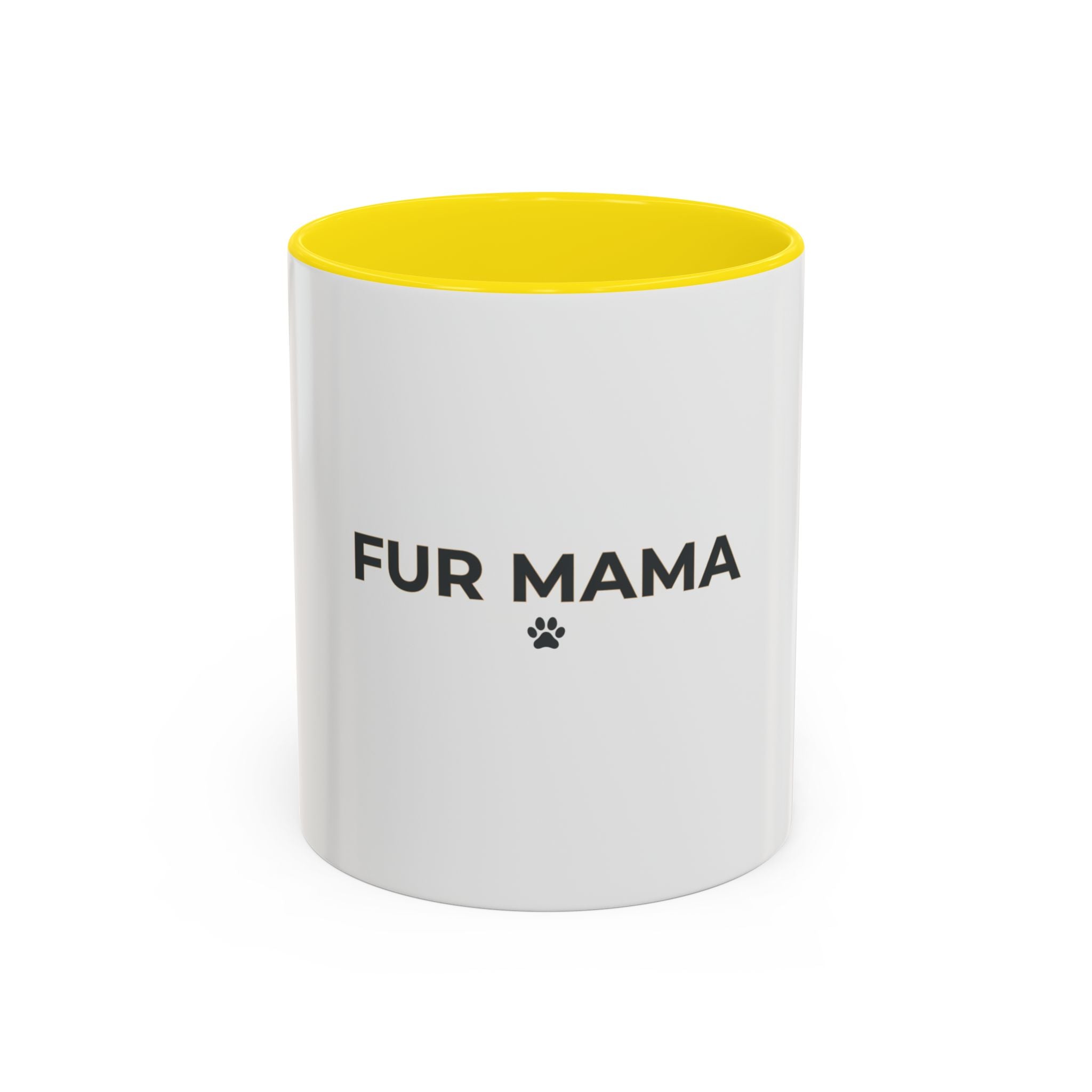 Fur Mama Accent Coffee Mug — Pet Mom Paw Print Gift (11/15 oz)