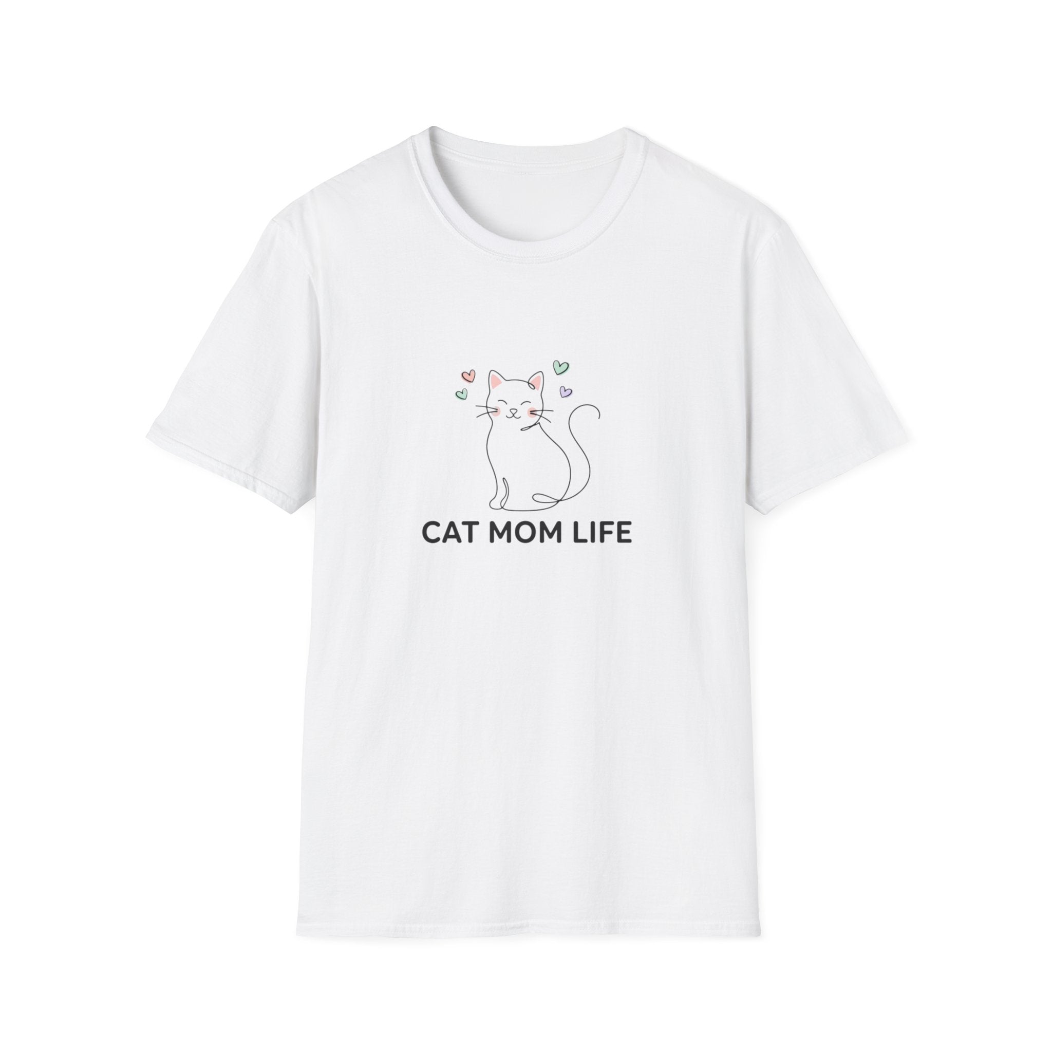 Cat Mom Life T-Shirt — Cute Minimal Cat Graphic Tee for Cat Lovers