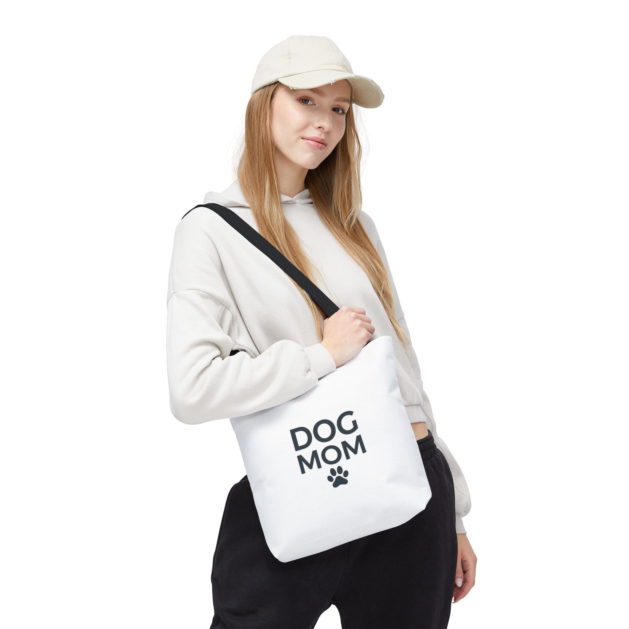 Dog Mom Tote Bag — Cute 'Dog Mom' All-Over Print Canvas Tote