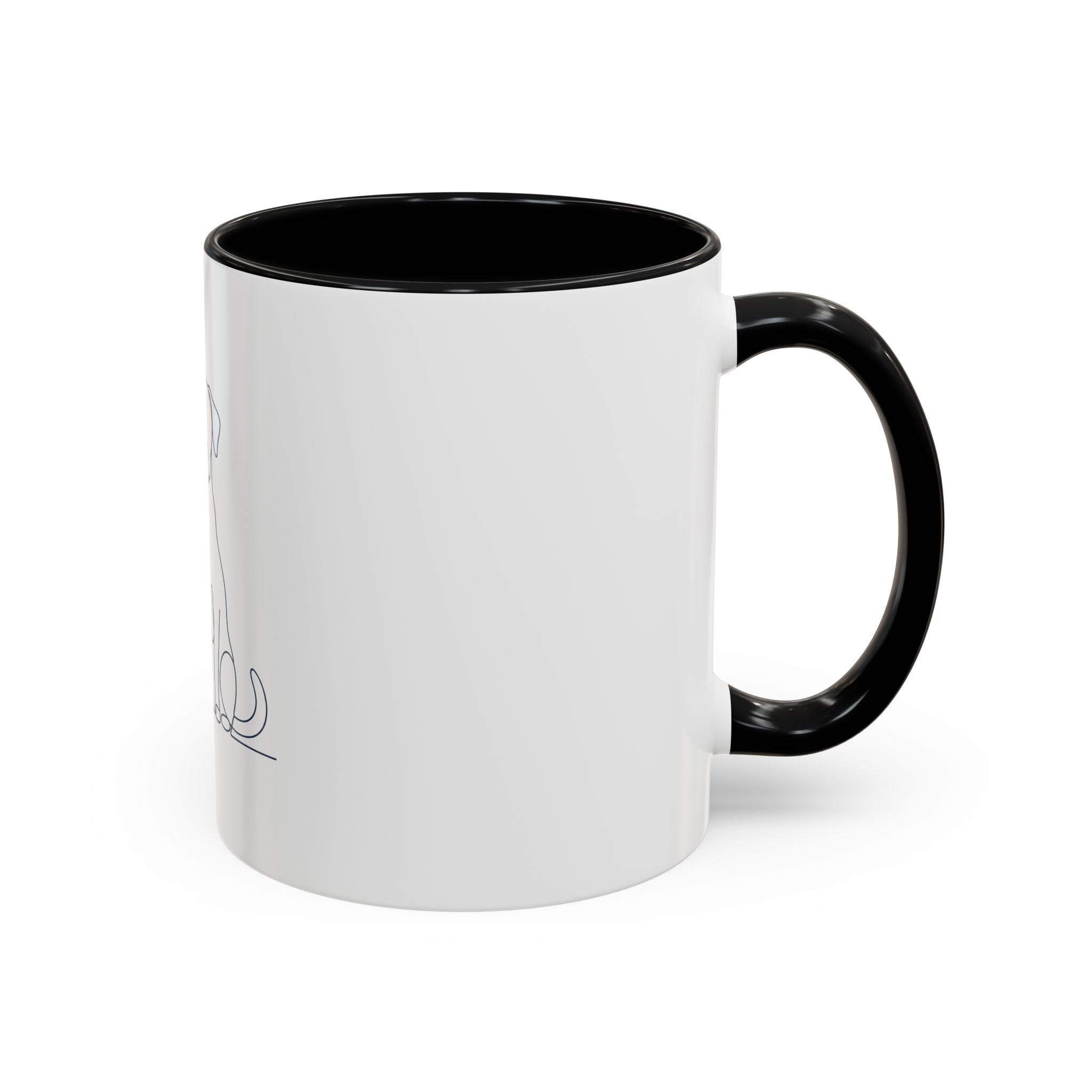 Personalized Cat & Dog Line Art Coffee Mug — Accent 11/15oz