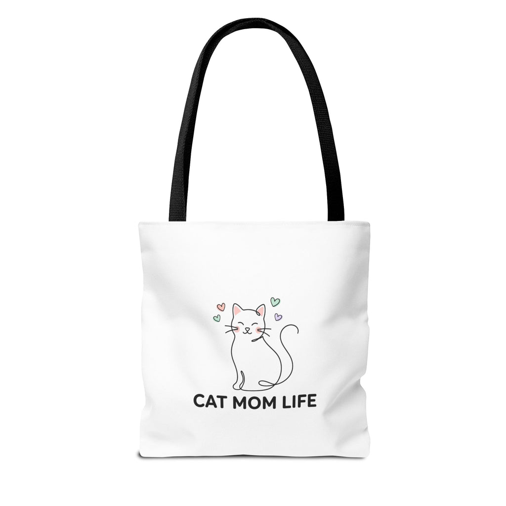 Cat Mom Life Tote Bag — Cute Cat Lover Canvas Tote