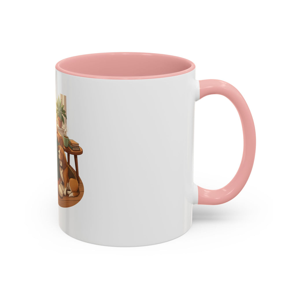 Cozy Pet Lover Mug – Ceramic Accent Mug with Dog Illustration, Warm Home Coffee Cup, 11oz & 15oz