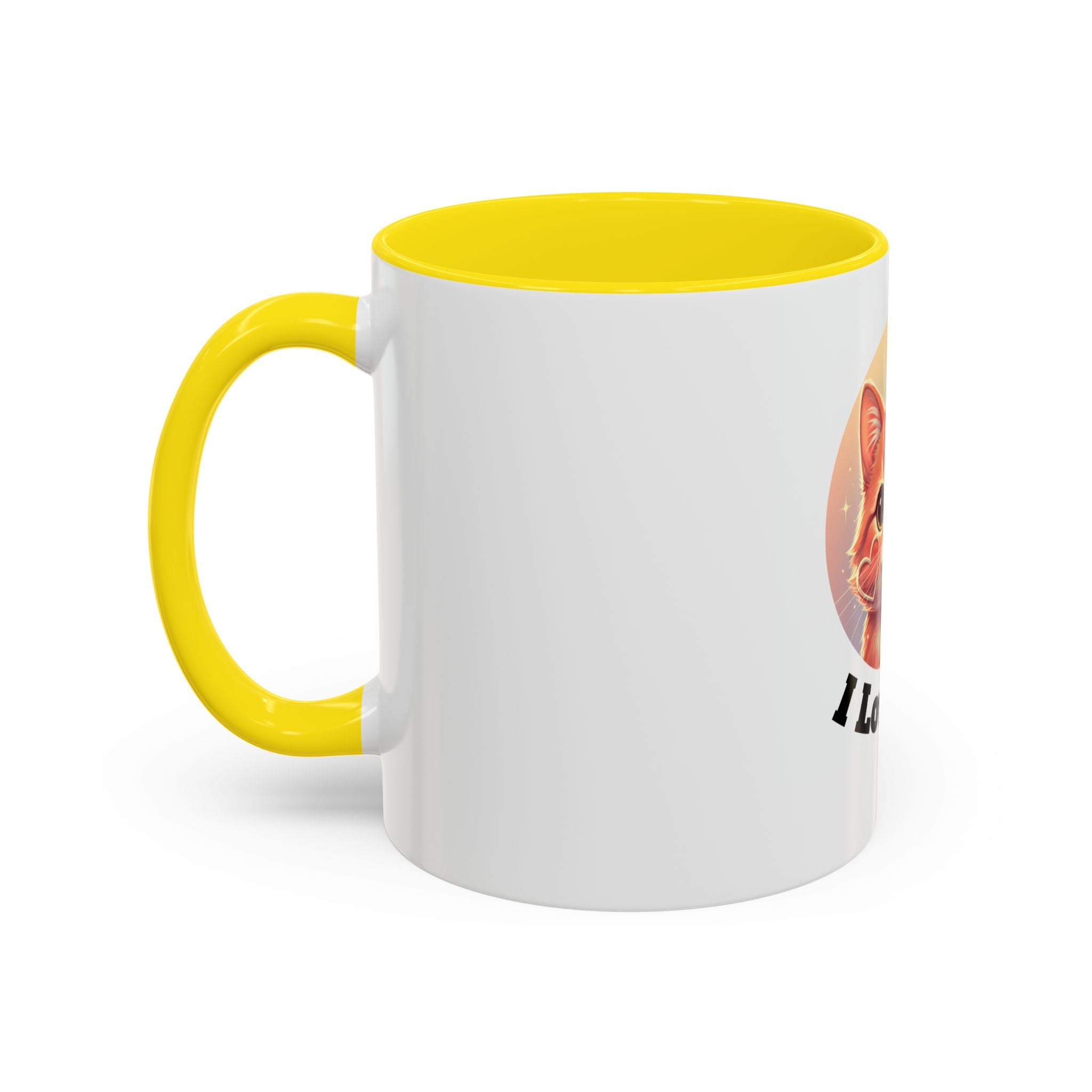 Cute Ginger Cat Accent Coffee Mug — Adorable Heart Cheeks Cat Mug (11/15oz)