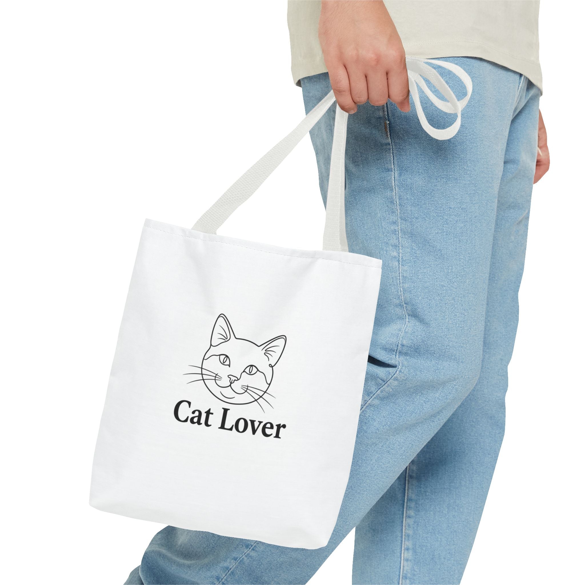 Cat Lover  Tote Bag — Cute Cat Design Canvas Tote