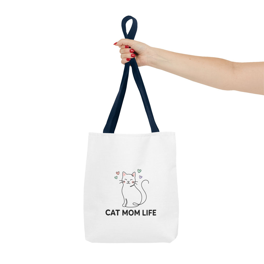 Cat Mom Life Tote Bag — Cute Cat Lover Canvas Tote