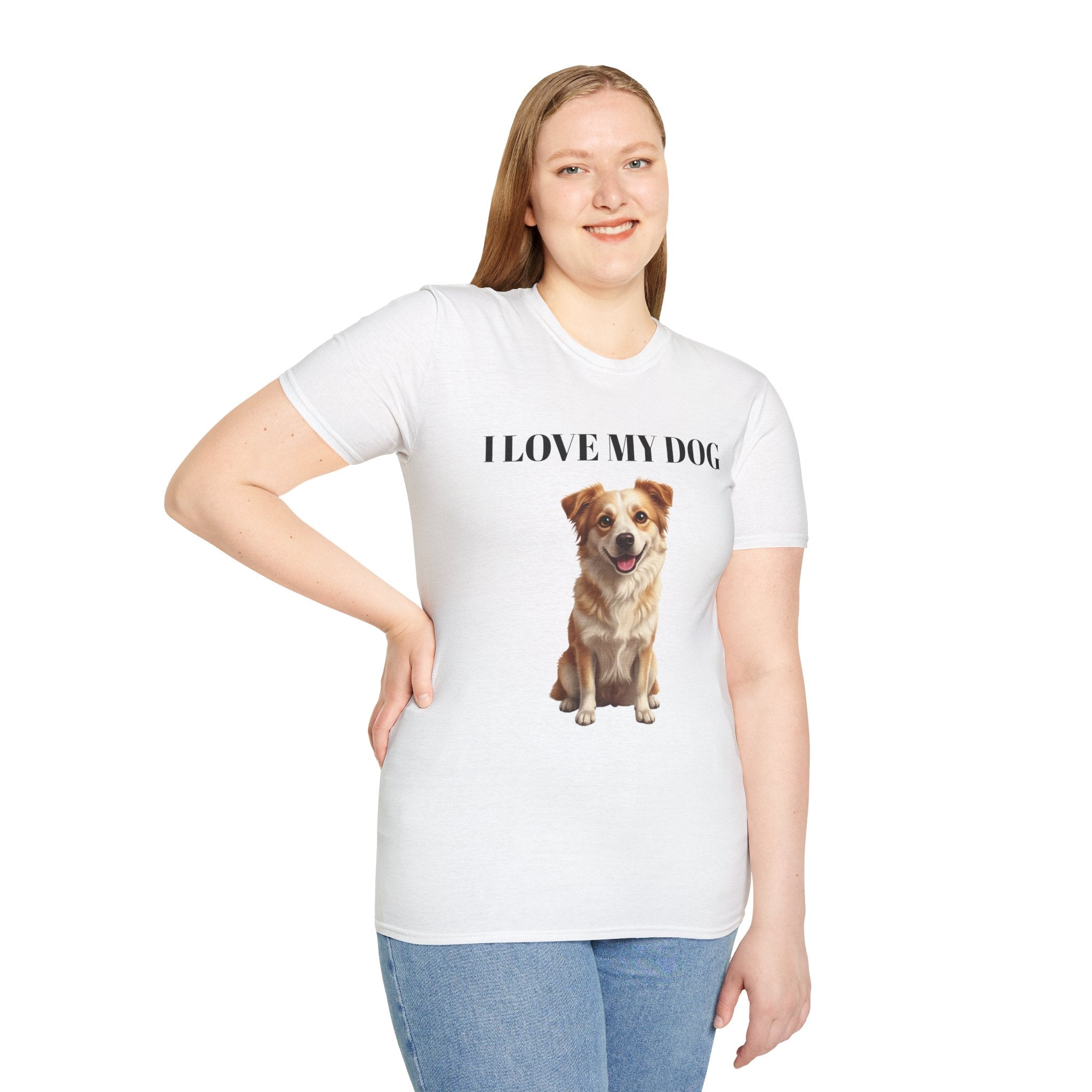 I Love My Dog T-Shirt — Cute Pet Portrait Tee for Dog Lovers