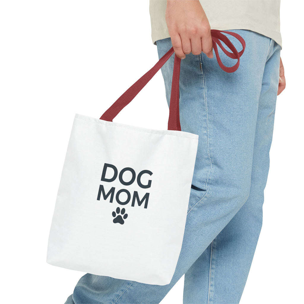 Dog Mom Tote Bag — Cute 'Dog Mom' All-Over Print Canvas Tote
