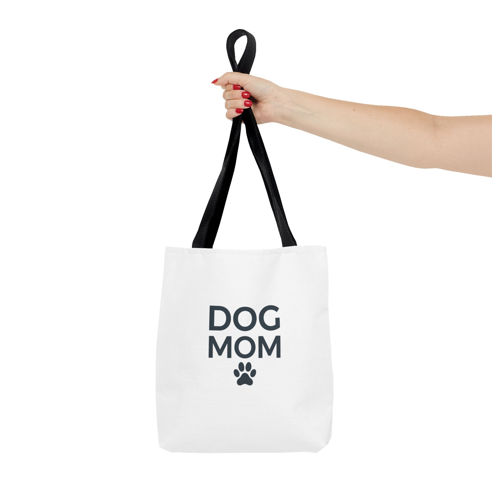 Dog Mom Tote Bag — Cute 'Dog Mom' All-Over Print Canvas Tote