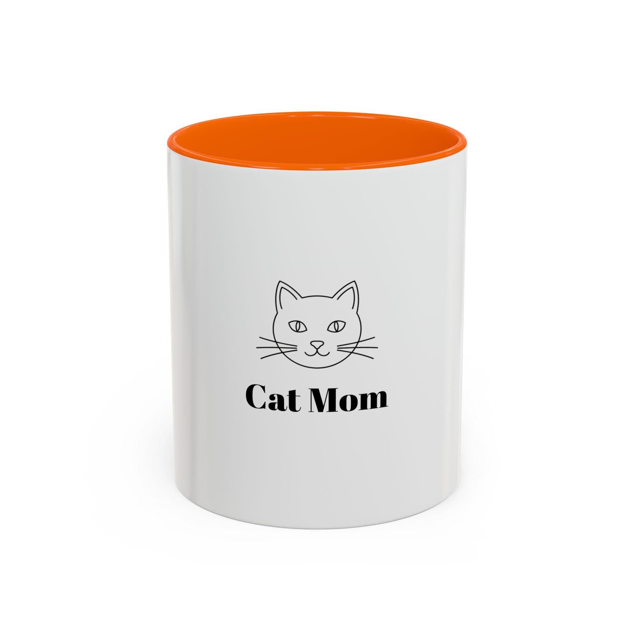 Cat Mom Coffee Mug — Cute Cat Face Gift (11oz & 15oz)