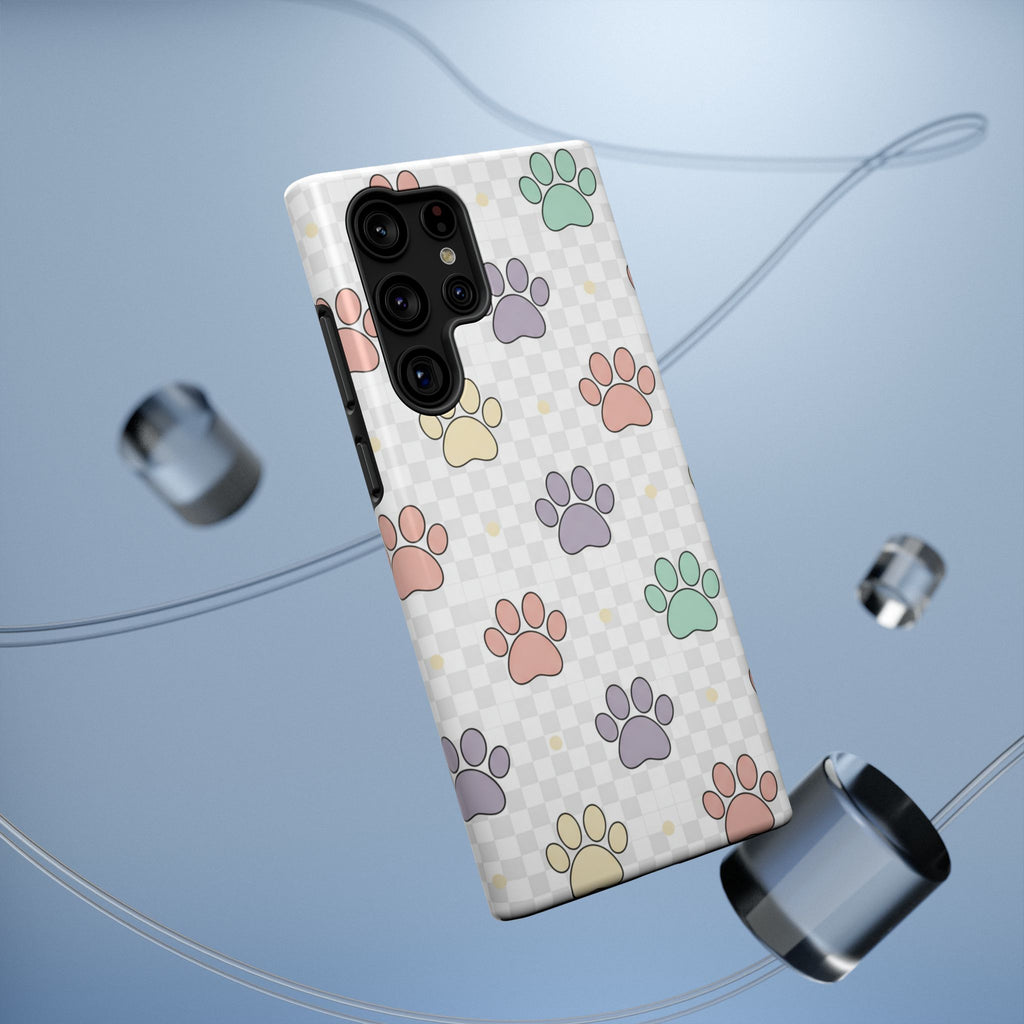 Paw Print Impact Phone Case — Pastel Pet Protector