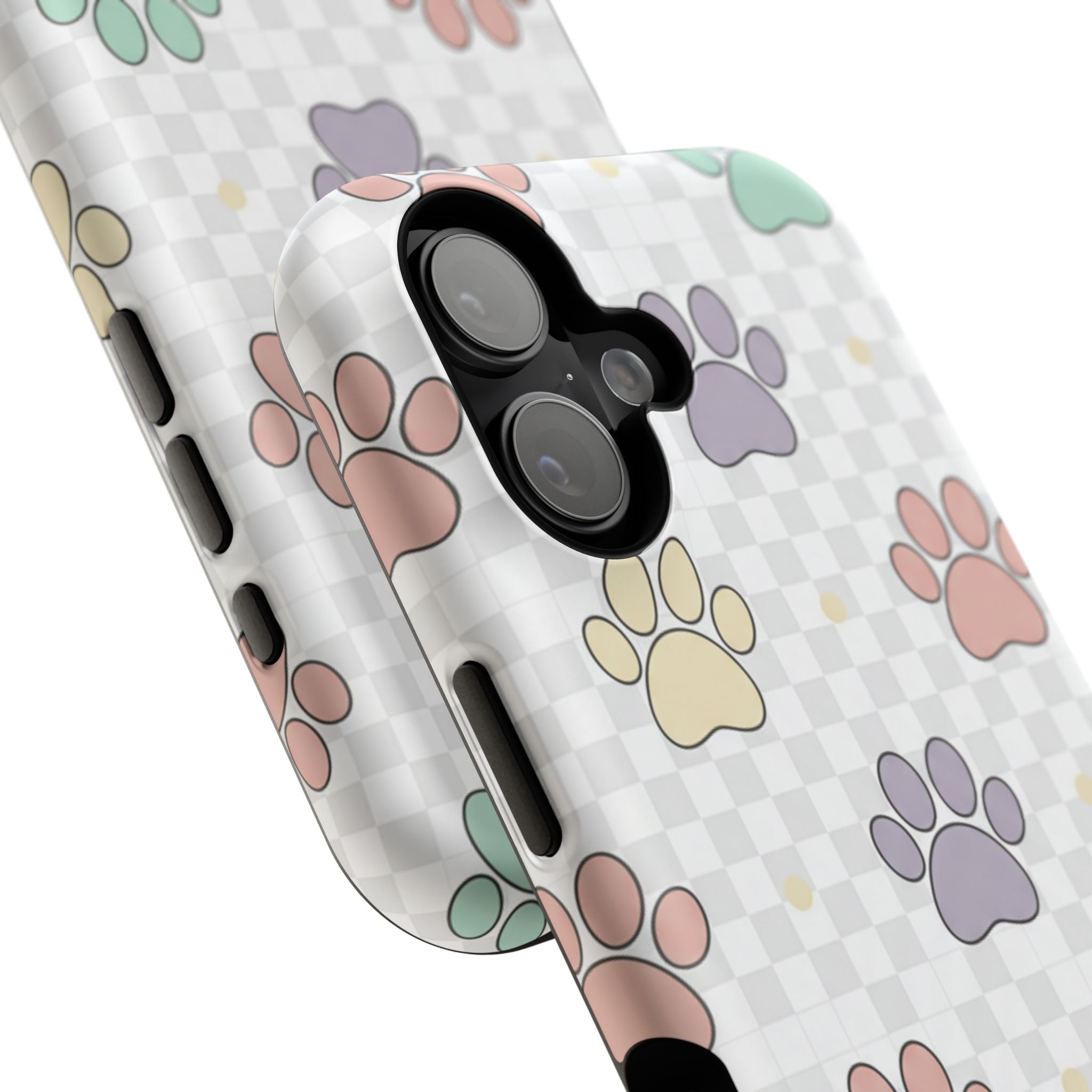 Paw Print Impact Phone Case — Pastel Pet Protector