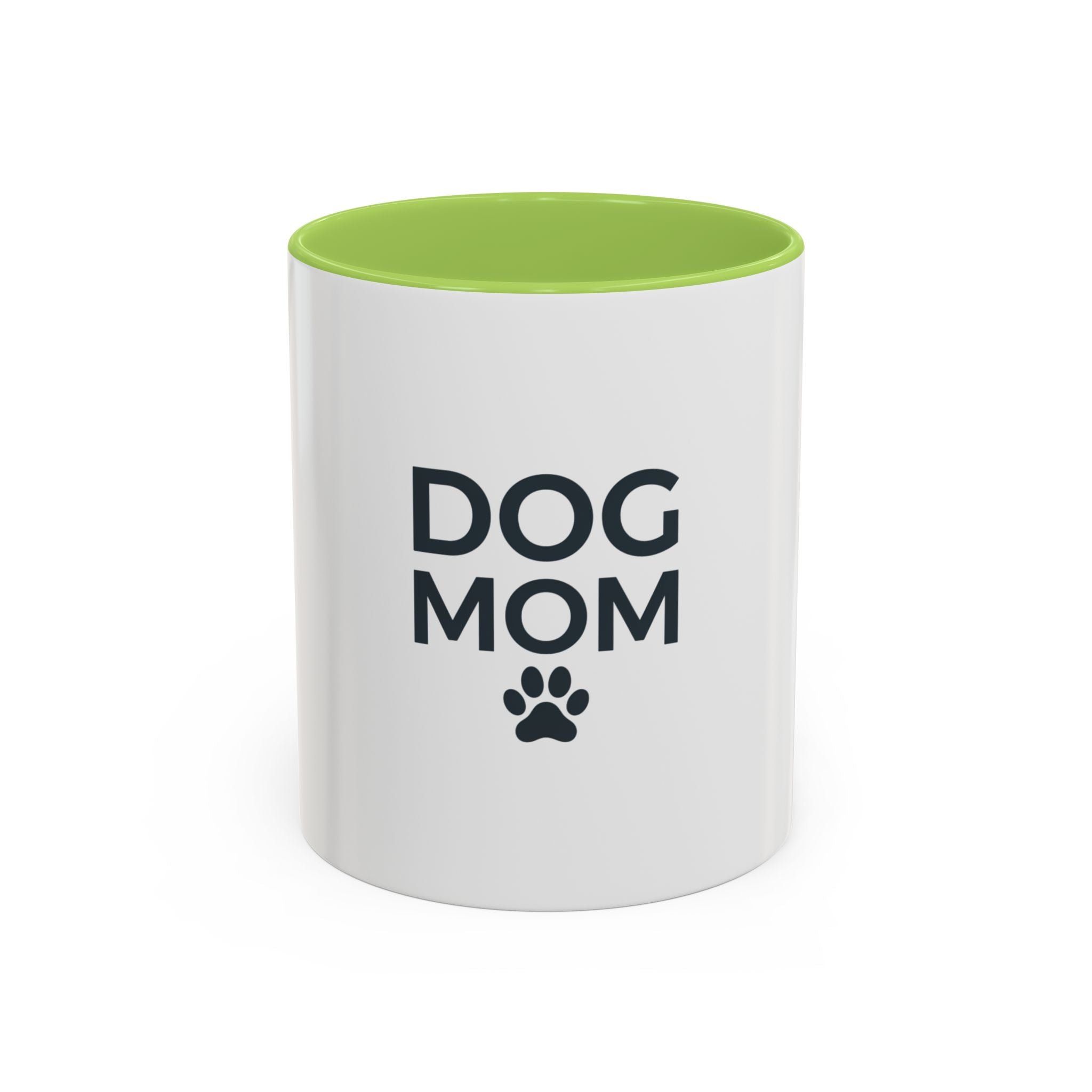 Dog Mom Accent Coffee Mug — Paw Print Gift for Pet Lovers (11/15 oz)