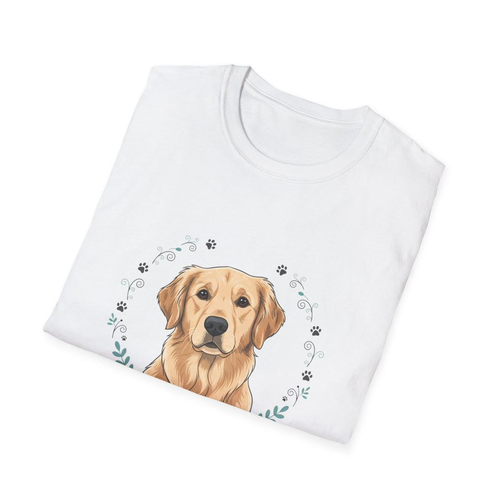 Golden Retriever Tee — "Buddy" Personalized Dog Portrait T-Shirt