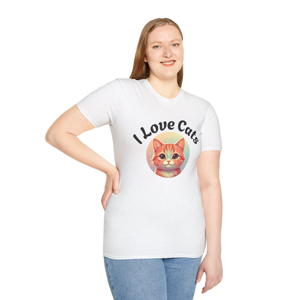 I Love Cat T-Shirt — Cute Retro Cat Graphic Tee for Cat Lovers