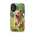 Phone Case - Personalized Cute Golden Retriever Phone Case (Name Customizable)