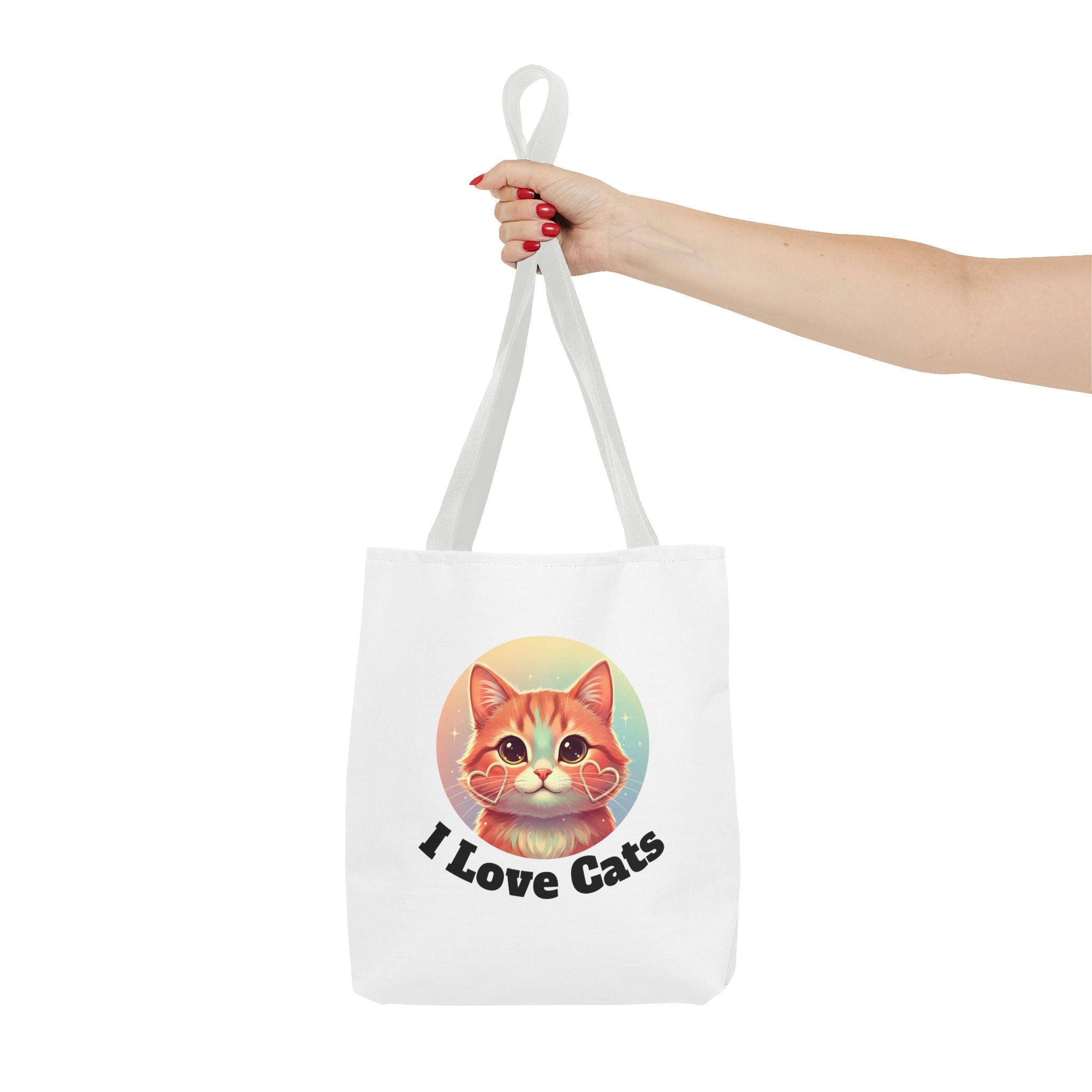 Cat Lover Tote Bag — Cute "I Love Cat" Kitty Canvas Tote