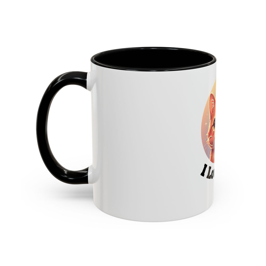 Cute Ginger Cat Accent Coffee Mug — Adorable Heart Cheeks Cat Mug (11/15oz)