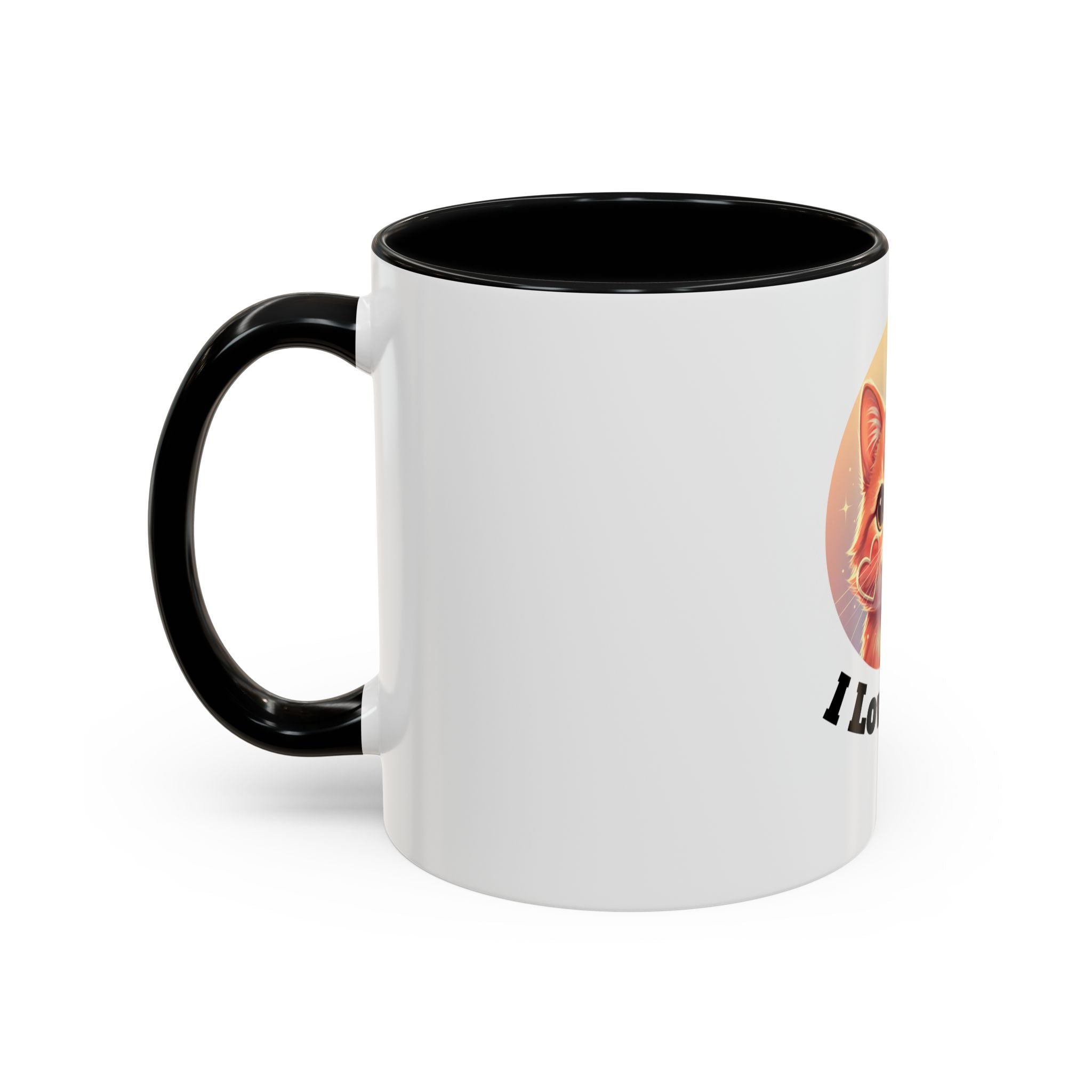 Cute Ginger Cat Accent Coffee Mug — Adorable Heart Cheeks Cat Mug (11/15oz)