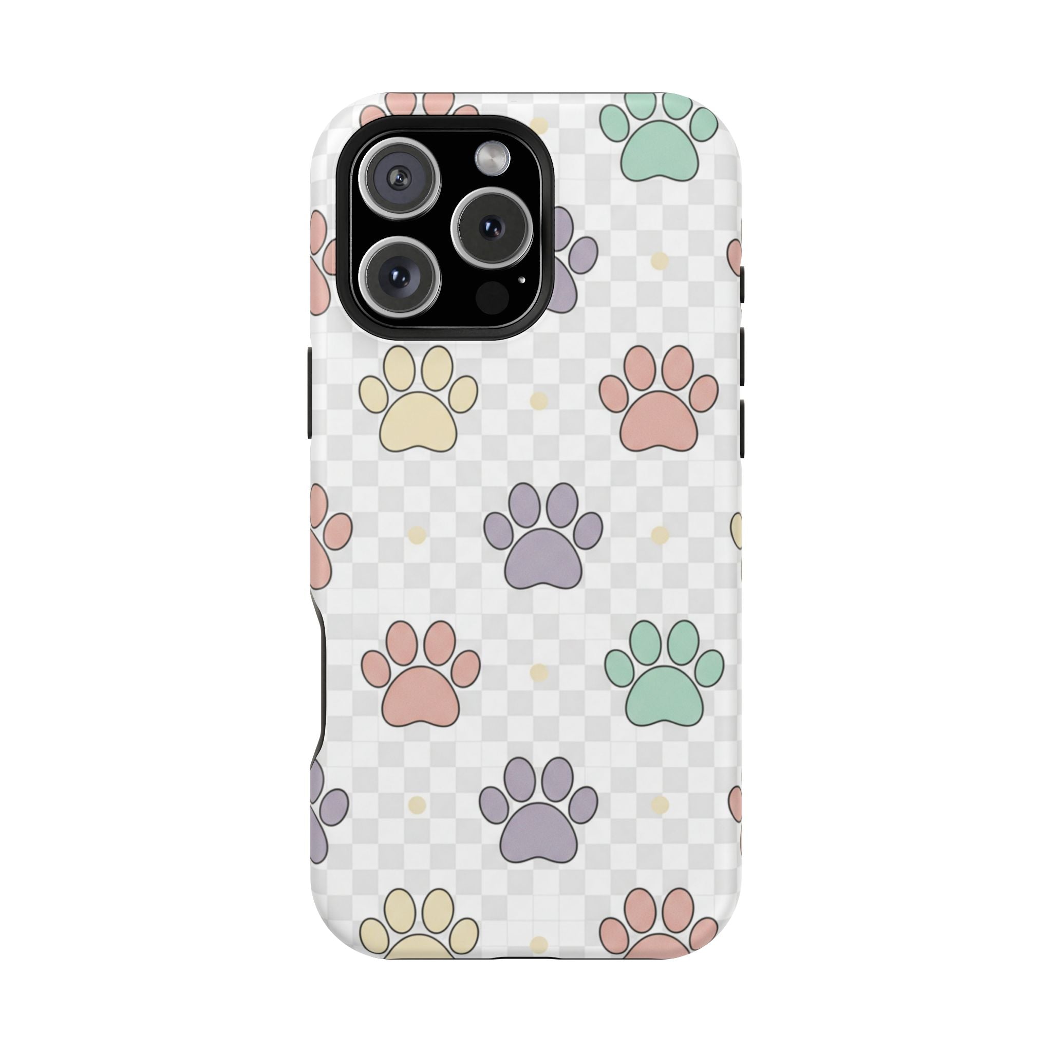 Paw Print Impact Phone Case — Pastel Pet Protector