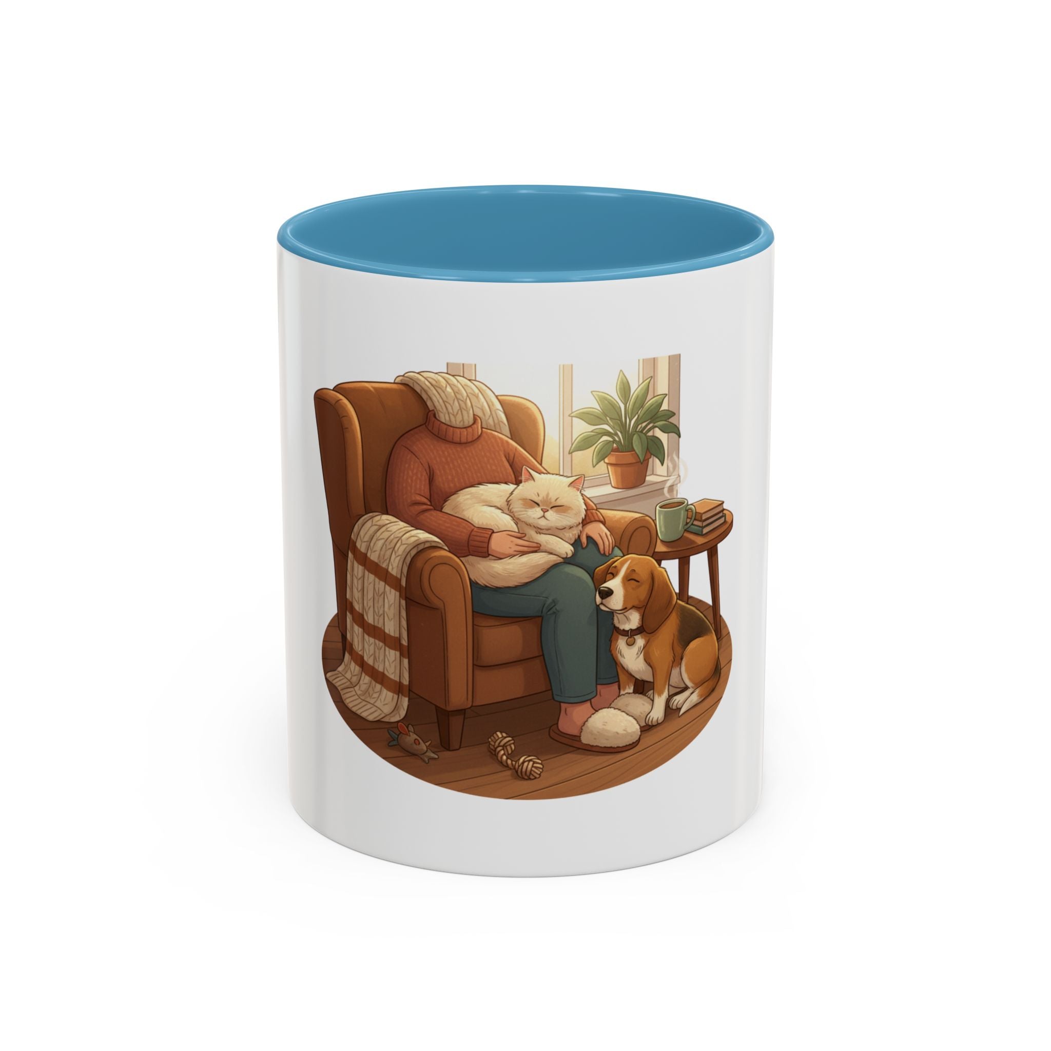 Cozy Pet Lover Mug – Ceramic Accent Mug with Dog Illustration, Warm Home Coffee Cup, 11oz & 15oz