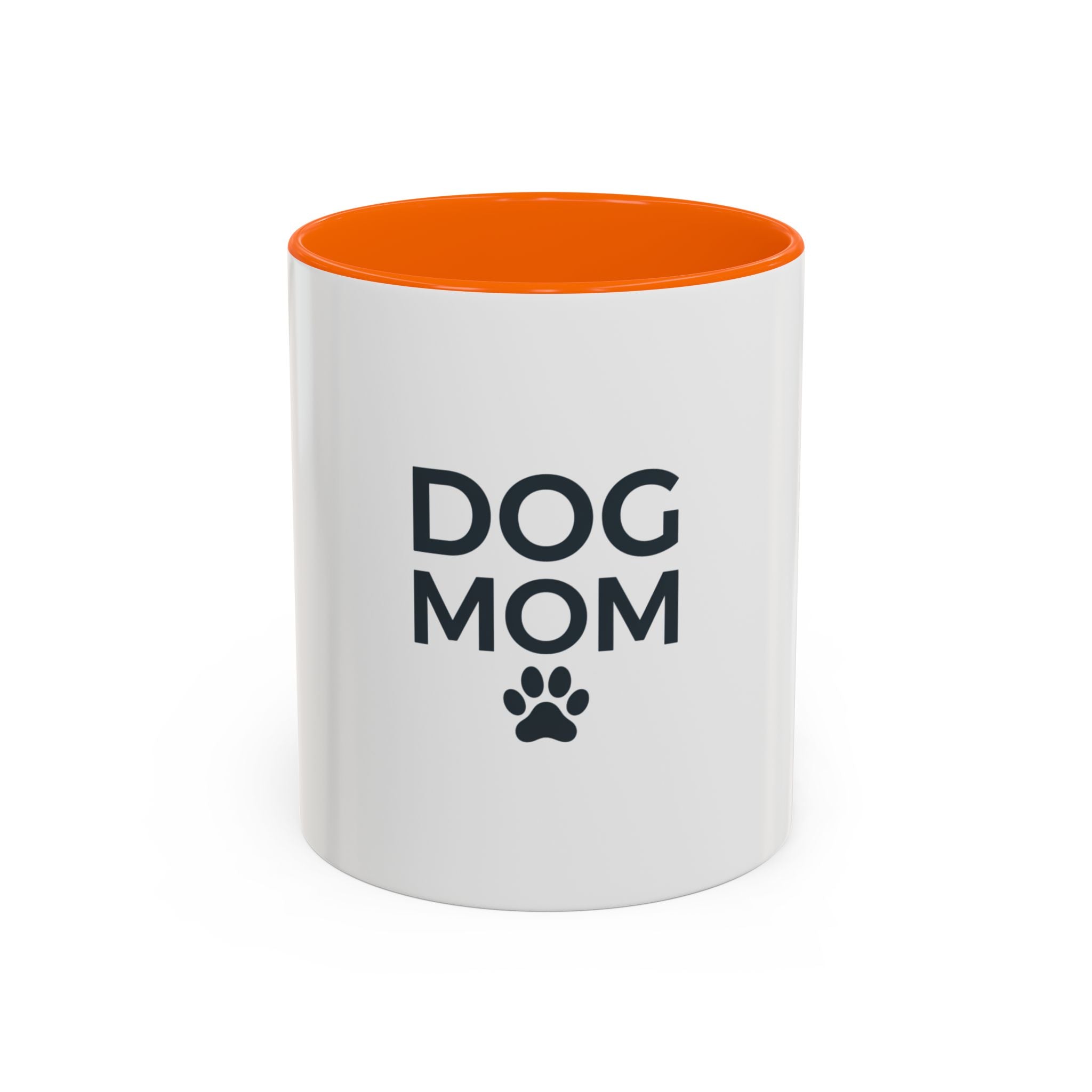 Dog Mom Accent Coffee Mug — Paw Print Gift for Pet Lovers (11/15 oz)