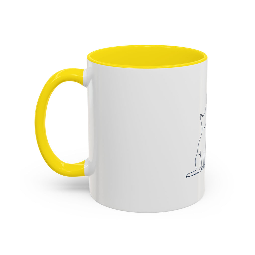Personalized Cat & Dog Line Art Coffee Mug — Accent 11/15oz