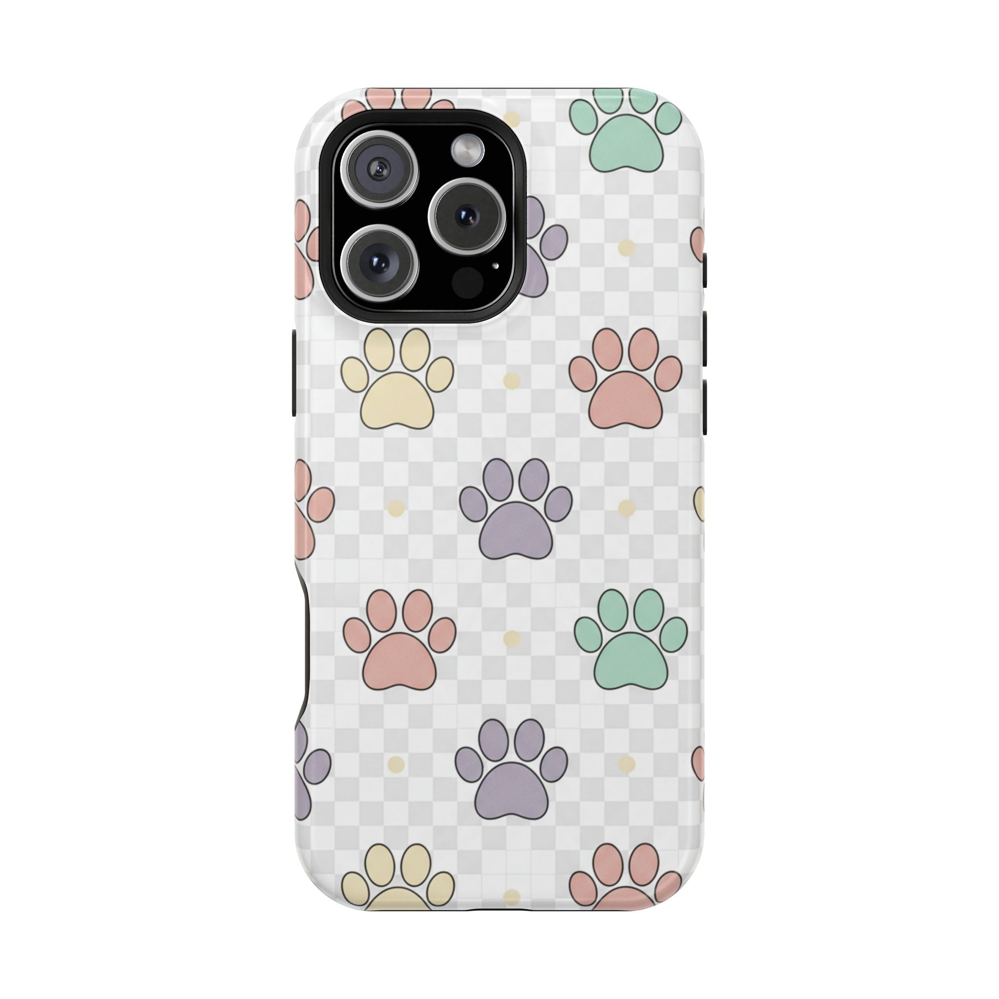 Paw Print Impact Phone Case — Pastel Pet Protector