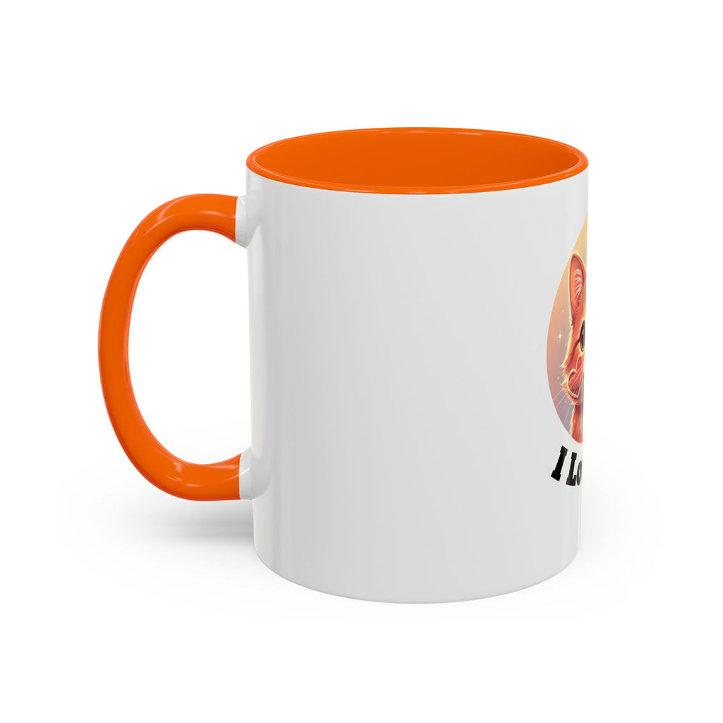 Cute Ginger Cat Accent Coffee Mug — Adorable Heart Cheeks Cat Mug (11/15oz)