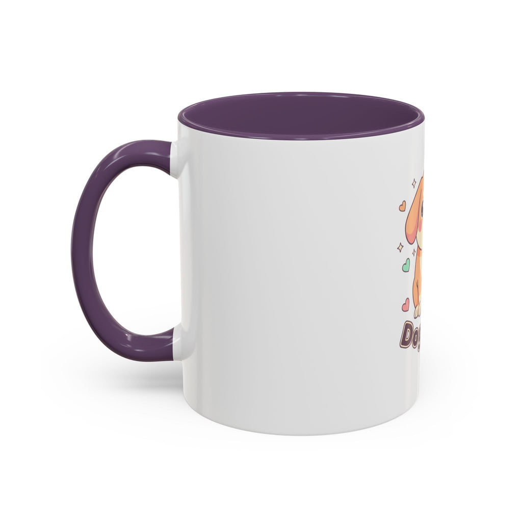 Dog Mom Coffee Mug — Cute Puppy Accent Mug (11/15 oz)