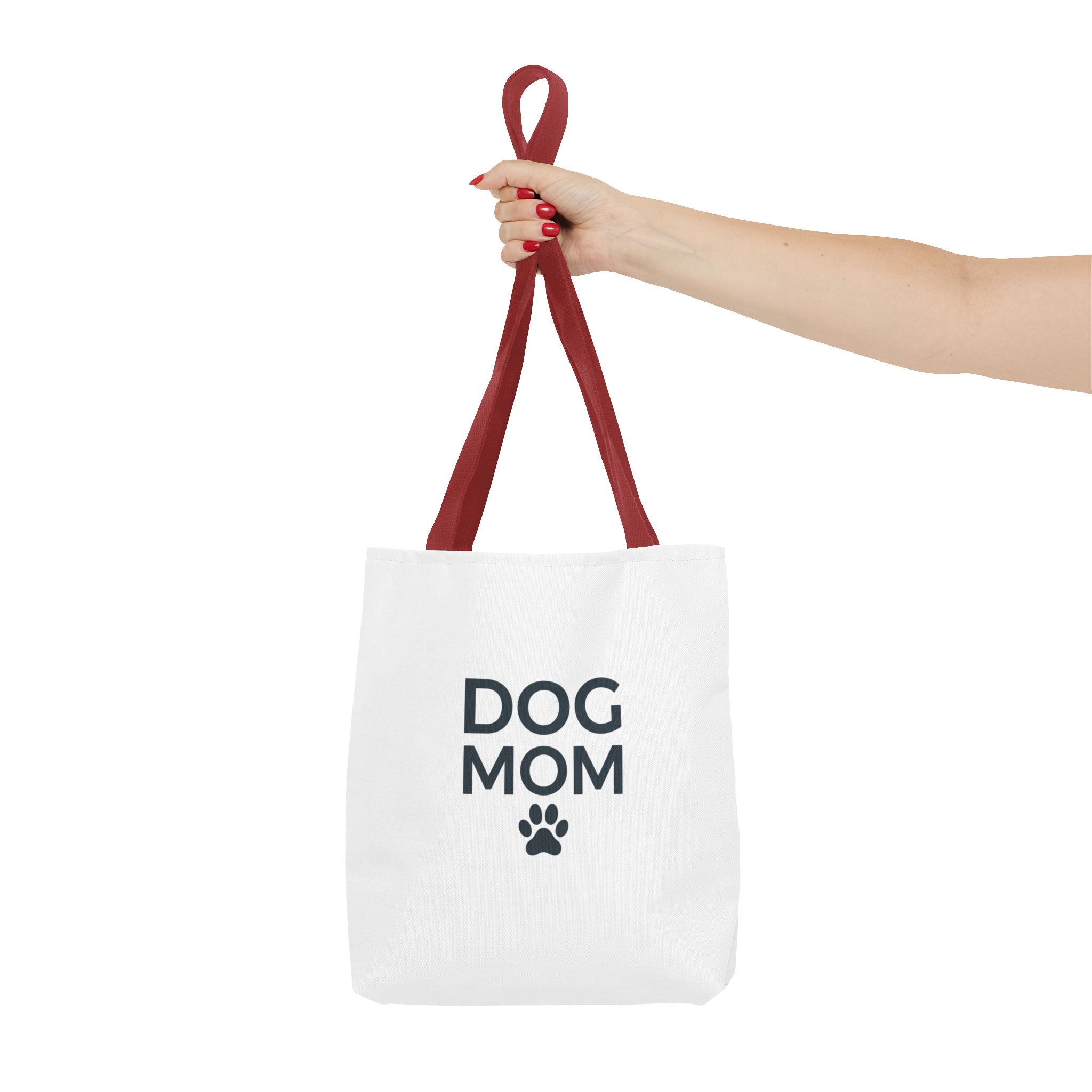 Dog Mom Tote Bag — Cute 'Dog Mom' All-Over Print Canvas Tote