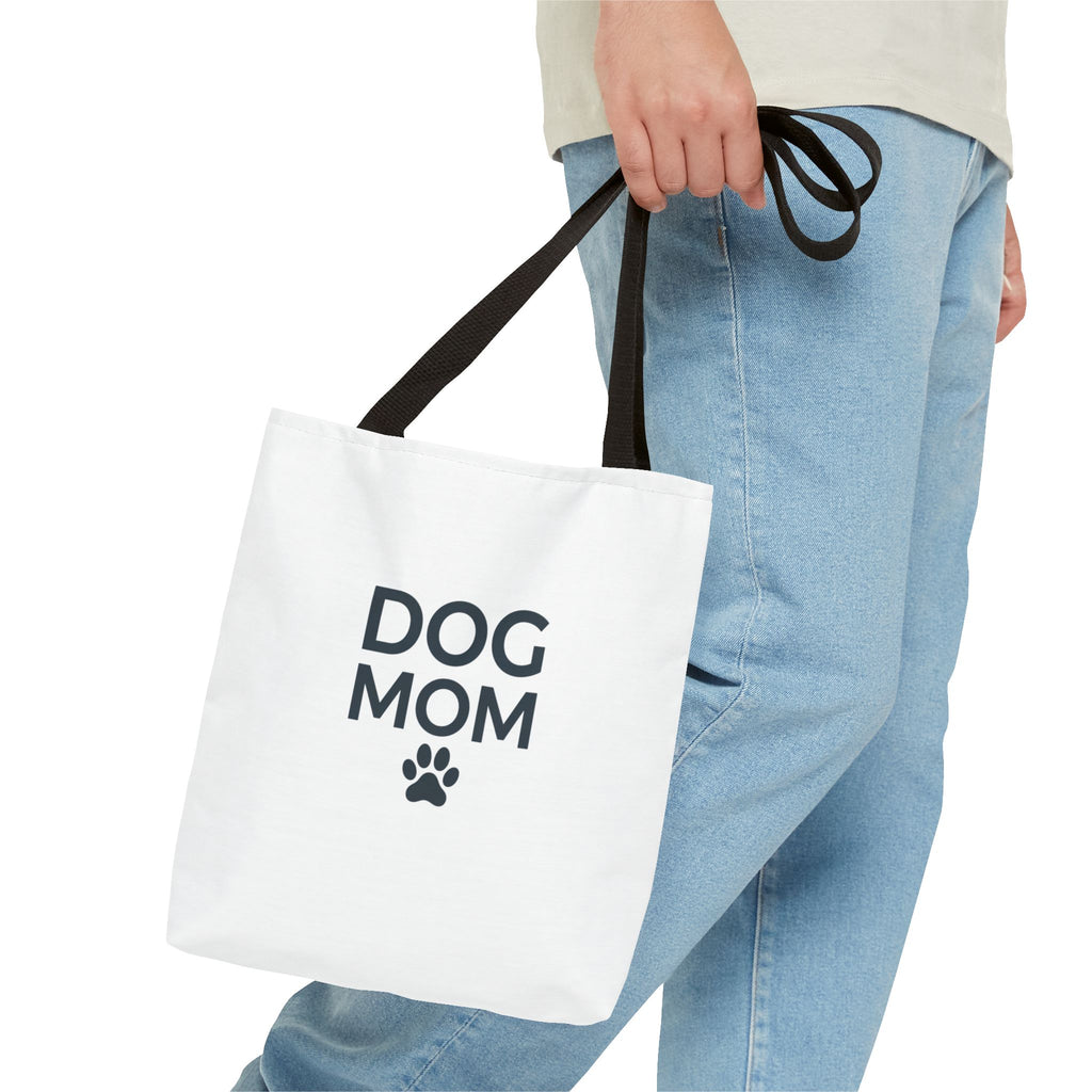 Dog Mom Tote Bag — Cute 'Dog Mom' All-Over Print Canvas Tote