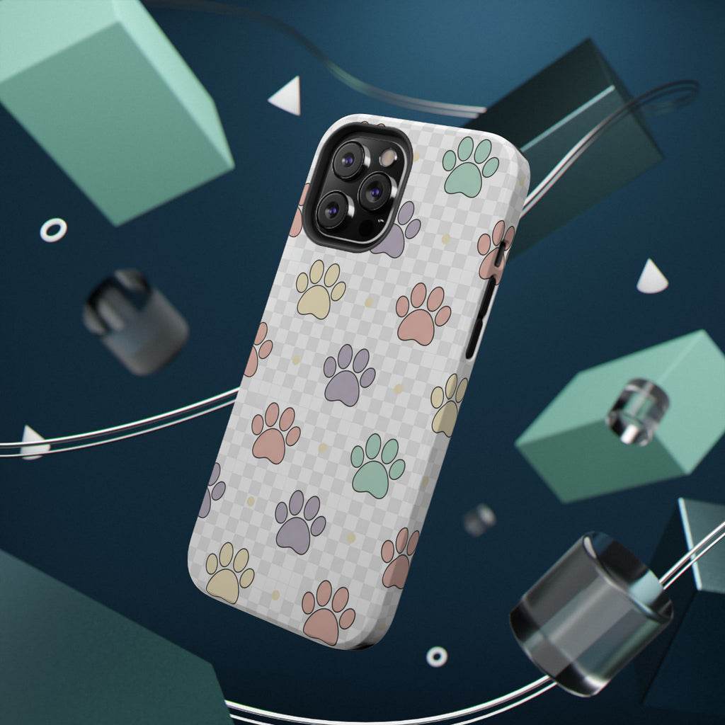 Paw Print Impact Phone Case — Pastel Pet Protector