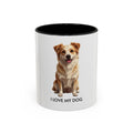 I Love My Dog Coffee Mug — Cute Dog Illustration Accent Mug (11/15oz)