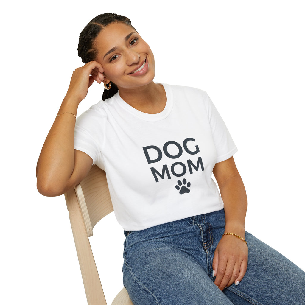 Dog Mom T-Shirt — Paw Print Graphic Tee for Dog Lovers
