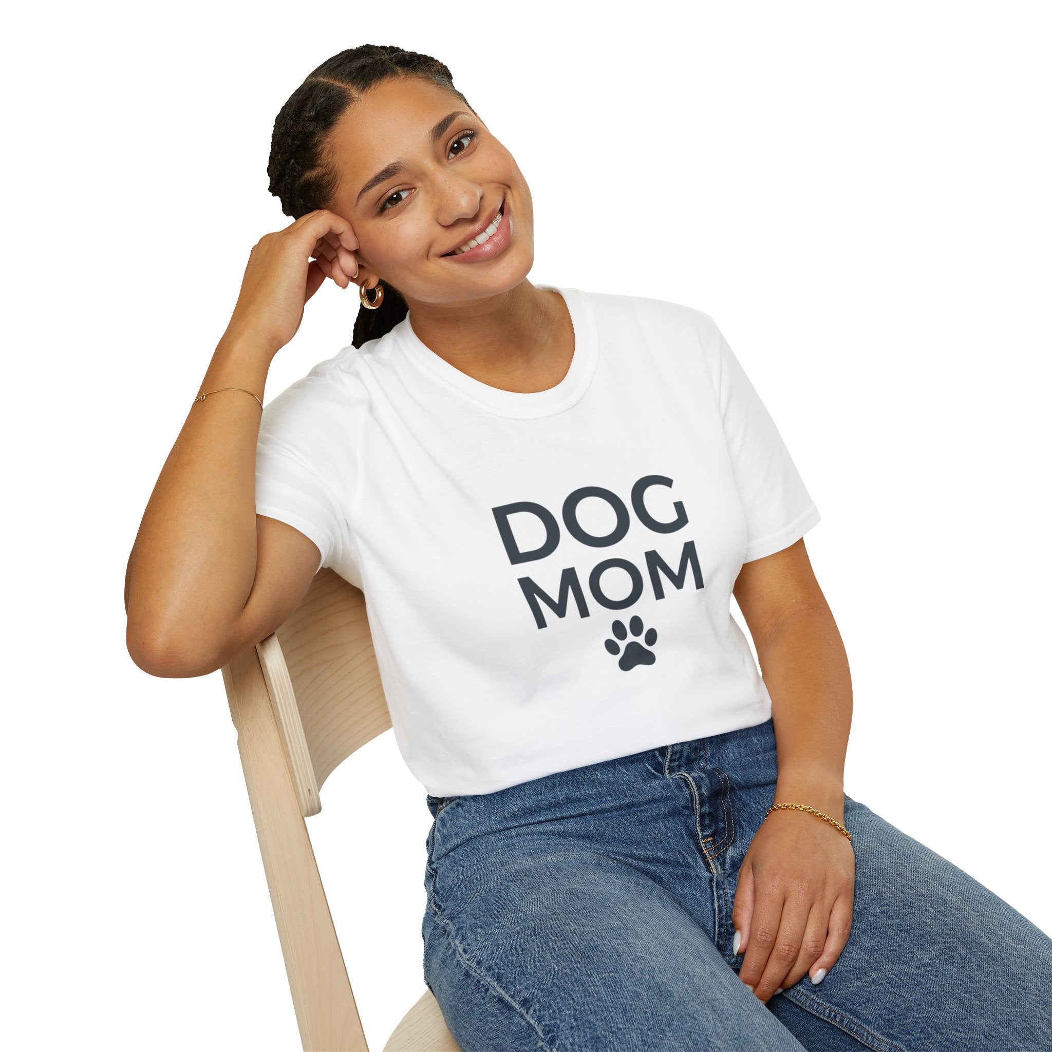 Dog Mom T-Shirt — Paw Print Graphic Tee for Dog Lovers