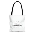 Cat Lover Gift Tote Bag — Cute Cat Design Canvas Tote